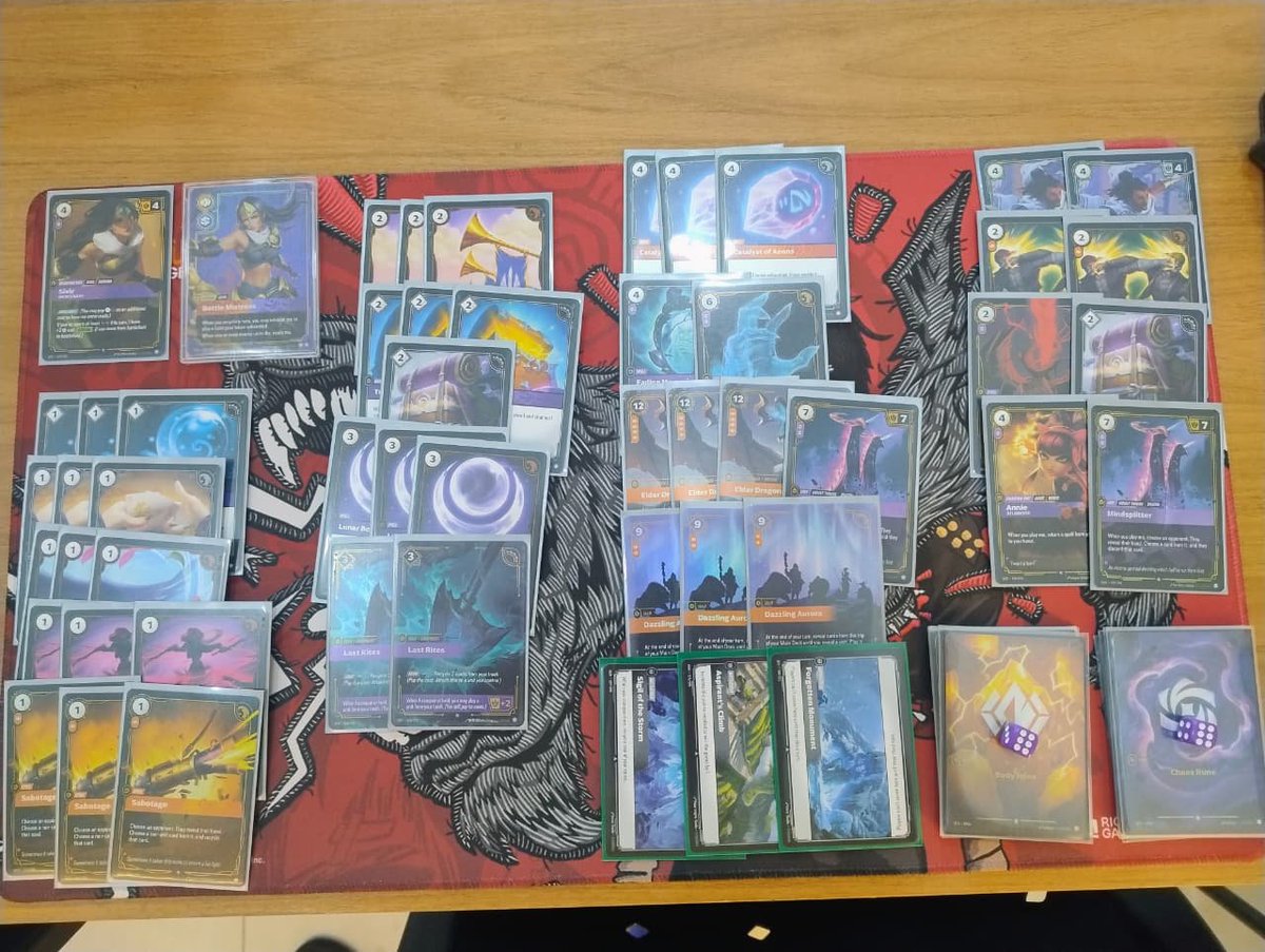 sssalarini's tweet photo. Segundo lugar no skirmish da Magos da Costa
R1 vs LB 2-0
R2 vs Vex 2-0
R3 vs Diana 1-2
R4 vs Diana 2-1
R5 id

Top 8 vs annie 2-1
Top 4 vs Diana 2-1
Final vs Yi midrange 1-2 (😭)

Same list as @AliEldrazi from last RQ, go buy his guide it is super good! https://t.co/974MlM5eyH