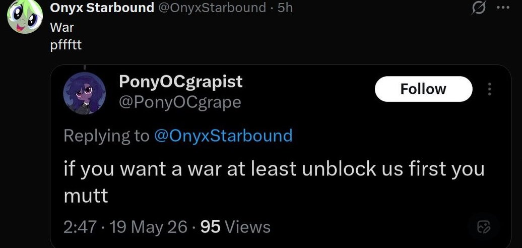PonyOCgrape's tweet photo. @BMWWi530 @OnyxStarbound ¯\_(ツ)_/¯ https://t.co/q5g6YNUVAv