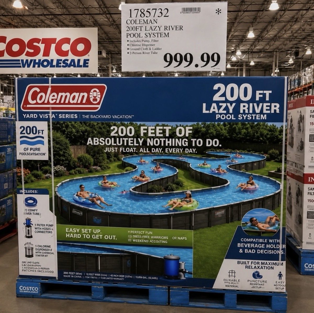 DividendMil's tweet photo. The best part of being an adult is realizing nobody can stop you from spending $1,000 on a lazy river for your backyard.

As kids we dreamed about this stuff.

As adults we call it “financial planning.” https://t.co/ZnA7RPkd5m