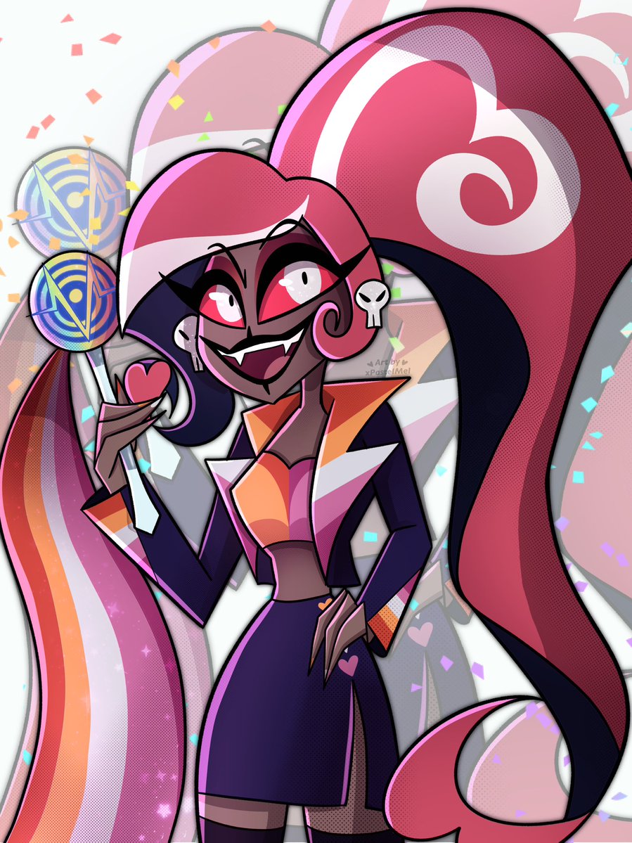 xpastelmel's tweet photo. after a break, i come back with this banger ;))

velvette pride art 🩷🧡🤍💖💜

#HazbinHotel #PrideMonth #velvette #hazbinhotelfanart #velvettefanart https://t.co/yRCA6wUGsV