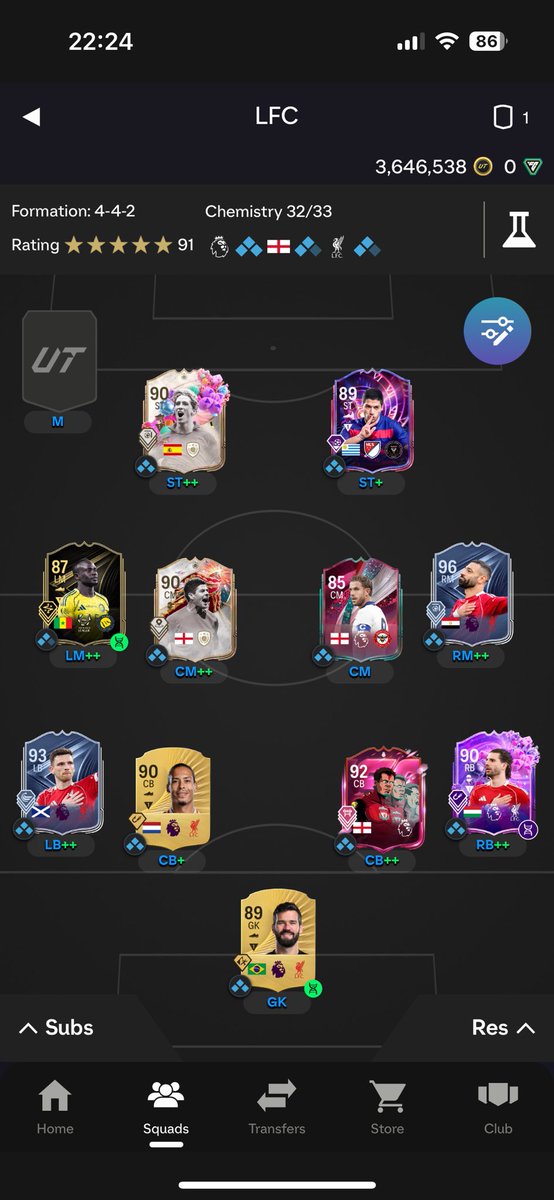 TJCT_'s tweet photo. @WastefulBlimp Not been on the game for a few days so just now seeing the content…. That time of the year where I put together my LFC team and I think there’s atleast one good evo for them all 😂 https://t.co/WiaZvGvJHp