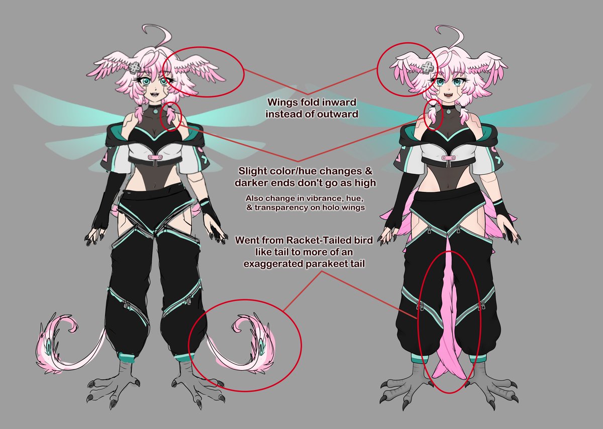 CybirdVT's tweet photo. And lastly, here's the original detailed sketch of Cybird before changing a few details on her final model/design!
#indievtuber https://t.co/pooB4MArUy