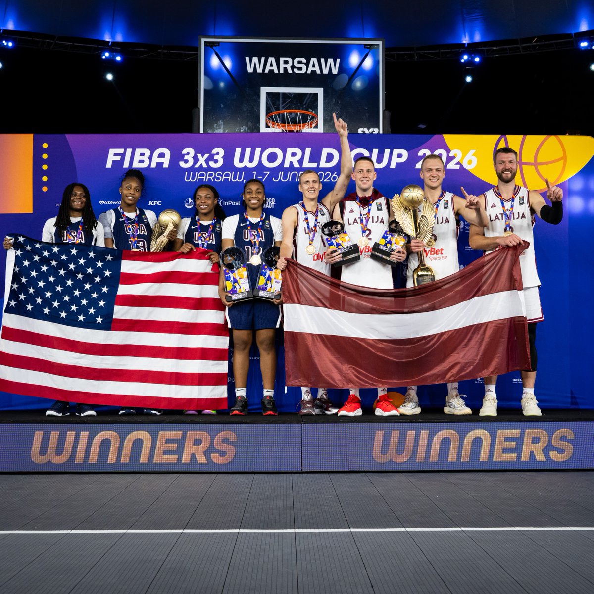 FIBA3x3's tweet photo. USA 🇺🇸 and LATVIA 🇱🇻 ARE THE FIBA 3x3 WORLD CUP 2026 WINNERS #3x3WC

Full story ➡️ https://t.co/weq4MOaDnl https://t.co/rCzP2myHAO