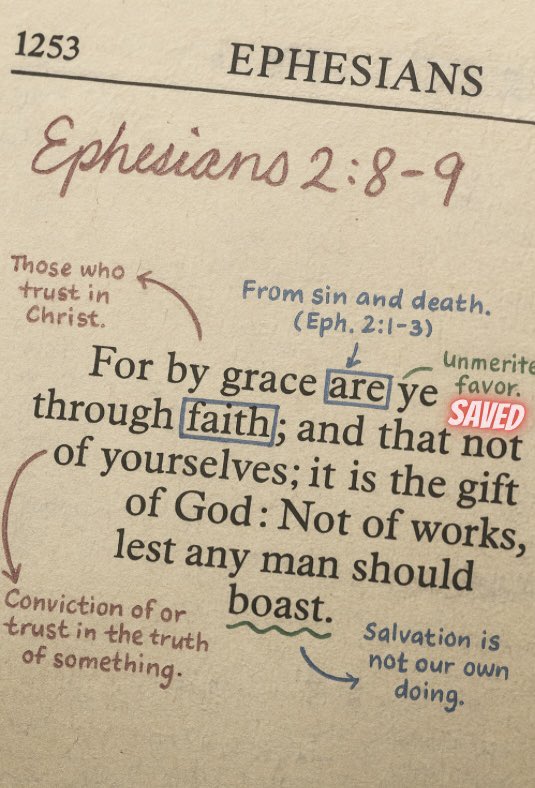 HisBloodSaves's tweet photo. Salvation is the gift of God — it’s not something we earn or maintain, and it is eternal / everlasting — it lasts forever. God made salvation simple. Jesus did all the work. When we trust in what He has accomplished for us on the cross, we are saved forever. https://t.co/Y58FaAXARh