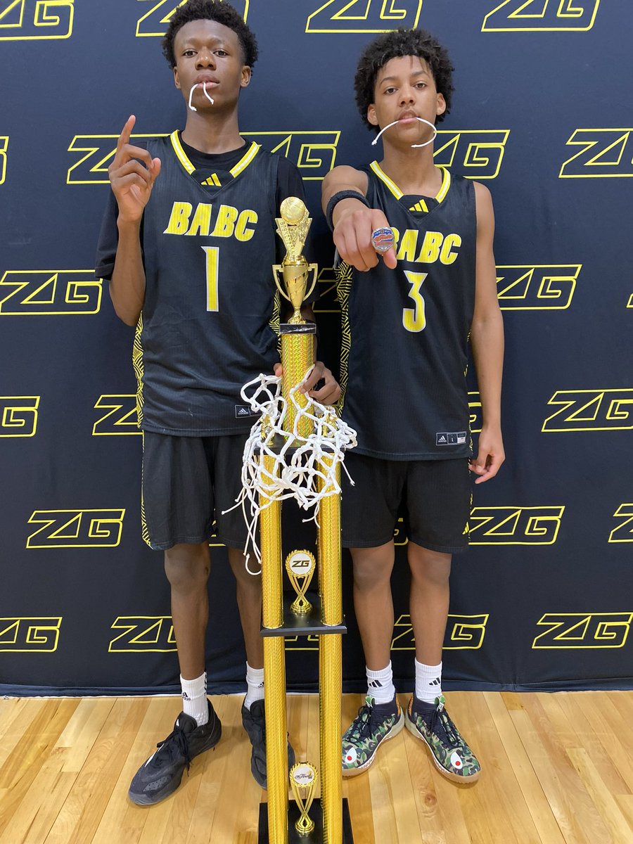 zg_newengland's tweet photo. National Champions ‼️🏆

Congratulations to @thebabc and their 10th grade 3SSB team on going 5-0 at #ZGFinals to secure the Division 1 National Championship 🔥🏀

Co-MVPs go to Malachi Odugbela and Adriel Cantave who were electric all weekend for BABC 🔥 https://t.co/vd16iYHhR4