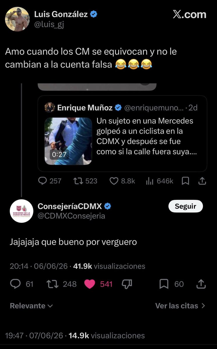 enriquemunozFM's tweet photo. @Elliot_VelHer @juafeh @CDMXConsejeria Ya salieron a decir que fue hackeada su cuenta. Saludos. https://t.co/mEzwTEMkbK