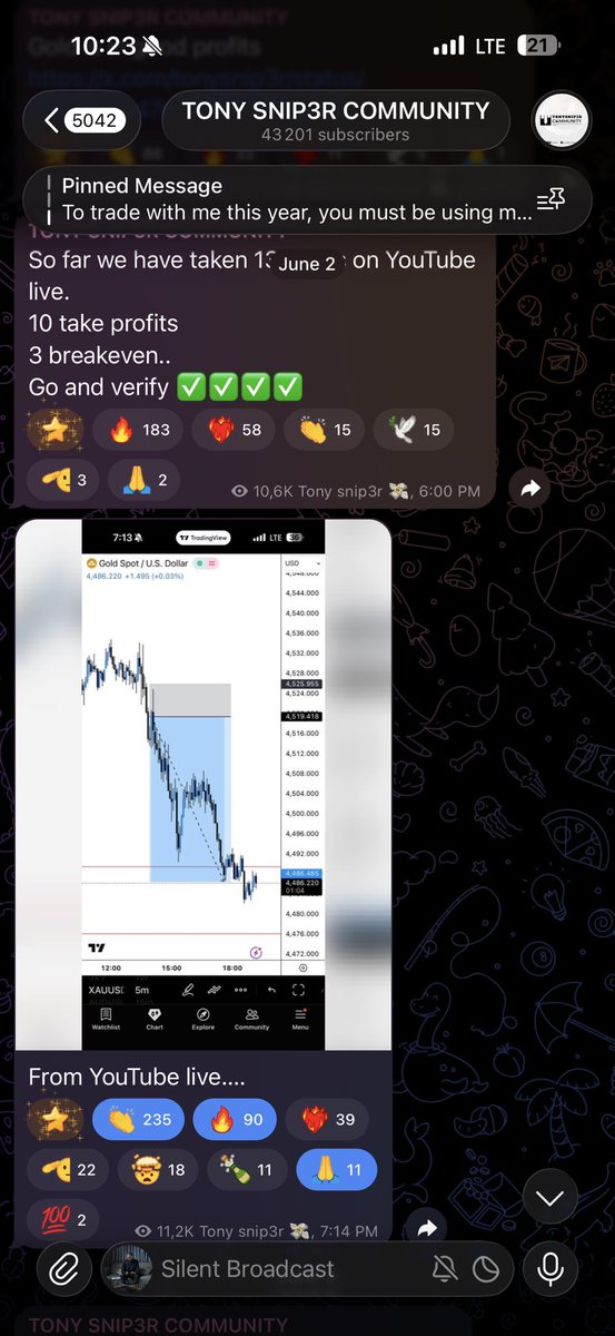 tonysnip3r's tweet photo. 7 straight win last month.

Not because I’m smarter than everyone else.
Not because of a secret strategy.

The biggest thing that changed my trading was calmness.

Most traders are obsessed with entries.

I became obsessed with understanding WHY the market was moving.

Once you can read the story behind the move, trading becomes a lot easier.

That’s why every morning I post a Daily Market Outlook explaining my bias, key levels, and the reasoning behind every setup.

Not just signals.
Real understanding.

Join the community if you’re serious about becoming a better trader:

https://t.co/1bvBpYRZPR

Let’s make this week another profitable one.