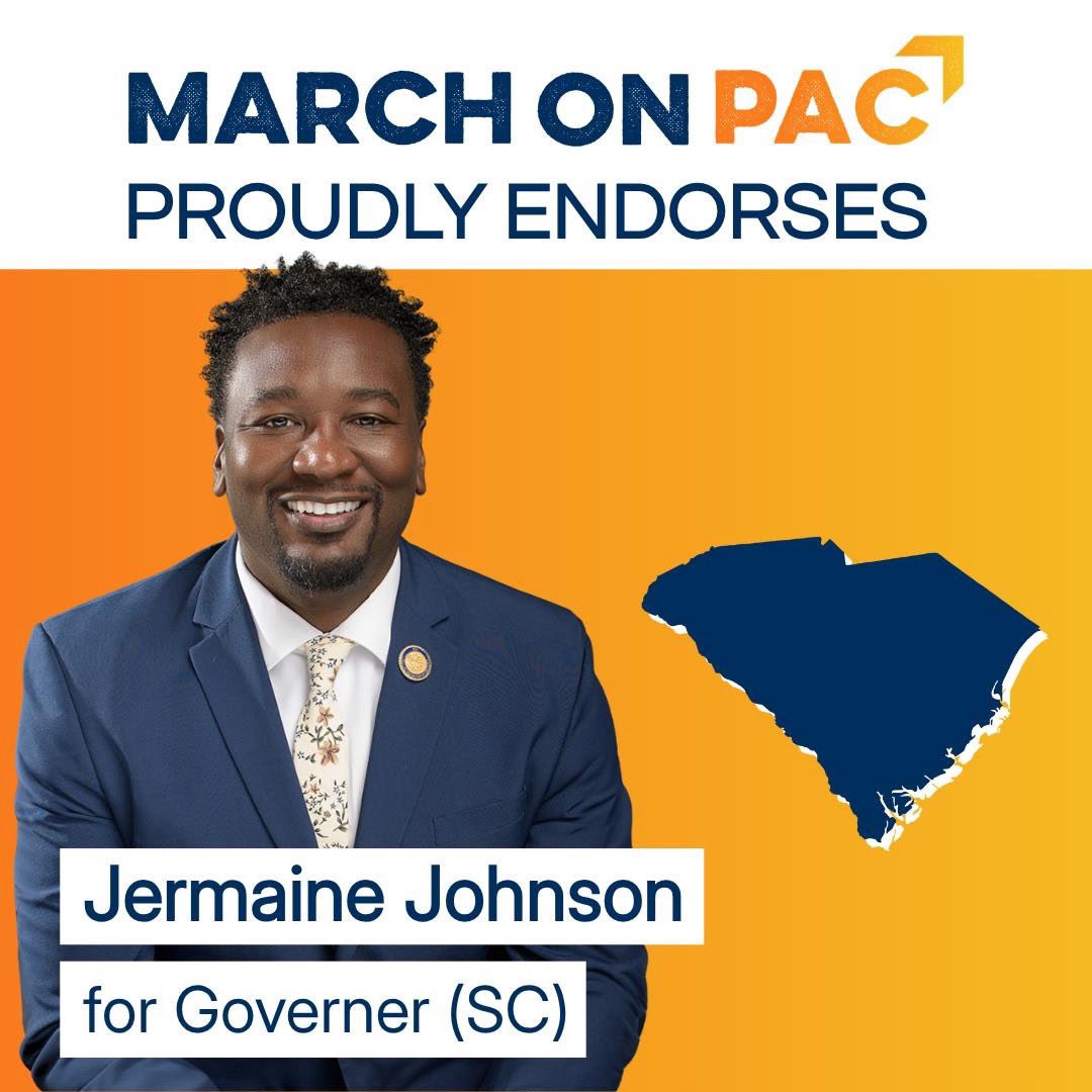 Dr_JLJohnson's tweet photo. I’m honored to receive the endorsement of March On PAC.This campaign has always been about building a SC that works for everyone, not just the well-connected. I’m grateful for their support and their belief in a future where opportunity, justice, and progress are within reach! https://t.co/4kDDVZmlun