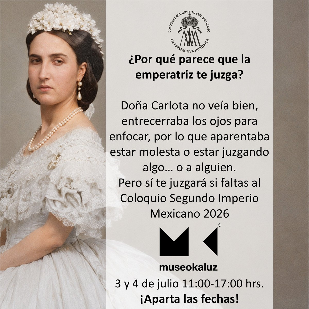 ColoquioSIM's tweet photo. Nos vemos el 3 y 4 de julio!

#SegundoImperioMexicano https://t.co/TczSjE6giN