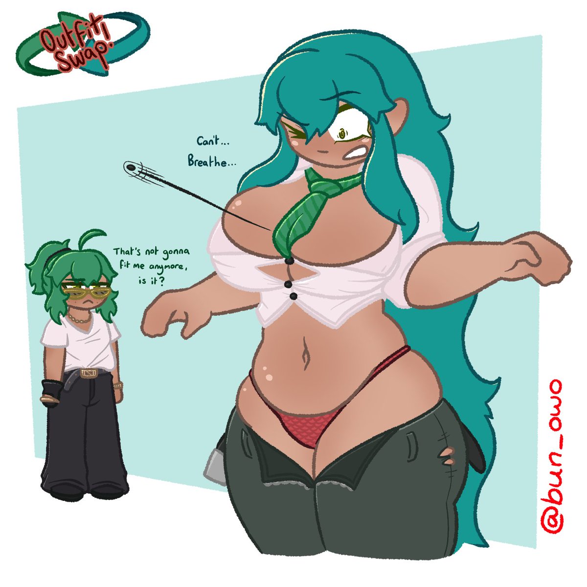 bun_owo's tweet photo. Wasteline Outfit swap between the main gals!
Go see the other perspective on @JupitarianDev 's page https://t.co/fa1DtlmcCX