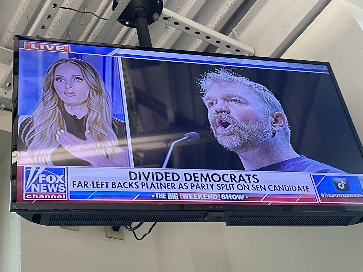 teroterotero's tweet photo. Gym teevee is on Fox and it’s astonishing how hard they are trying to bury the Iran war escalation. It’s Maine Senate race, segment after segment. To think I would live to see the day when Fox isn’t relishing a war in the Middle East. https://t.co/8ukZ42rPkh