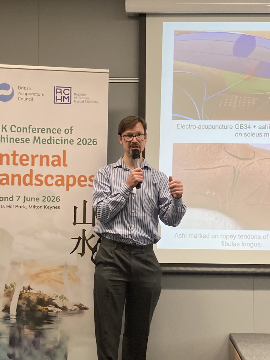 ccacupuncture's tweet photo. 🎉 So proud to see our very own James Woodward take to the stage at this year's BAcC Annual Conference — captivating the audience and sharing his incredible research on channel sinews. What an achievement! 👏 Well done, James! 🙌
#CCAIsProud #BAcCTogether #UKCCM26  #CCAStaff https://t.co/cIyRcmdbdJ