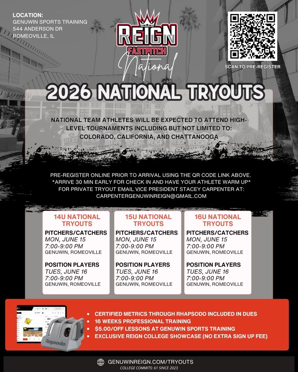 GenuWinReign's tweet photo. Register today for tryouts coming soon!

https://t.co/xYyCYHDR12 https://t.co/TNzjlM7EPF