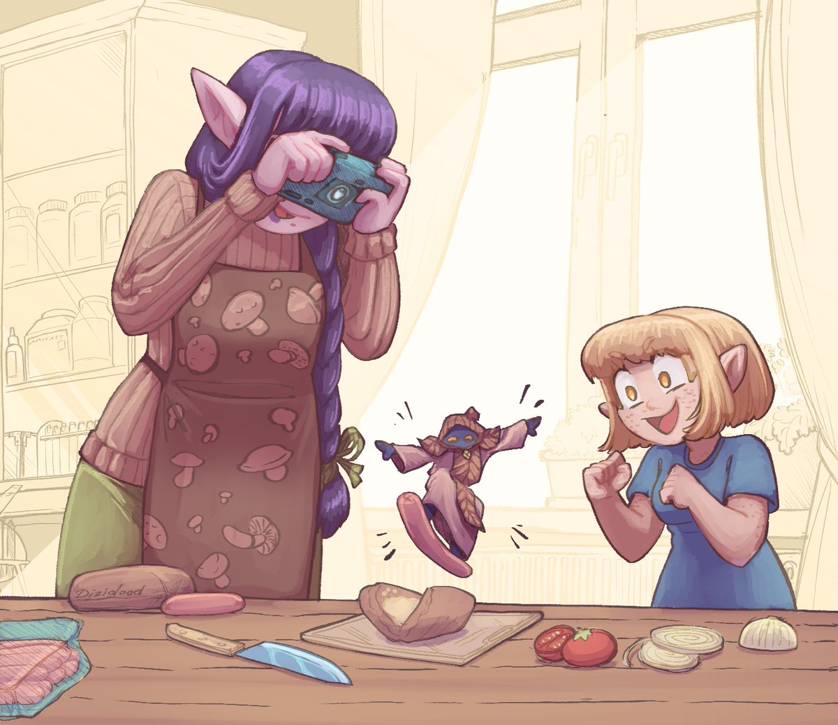 DoodlesRdz's tweet photo. Hoodkin make for perfect kitchen help https://t.co/GXIaHLME3i