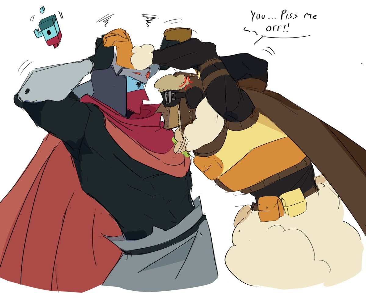 Tr0pisco's tweet photo. Redrew my hyper light drifter oc!! He’s in a rivalry with the drifter…  happy pride month to them XD
#ocxcanon #hld https://t.co/NgzAiANuc2