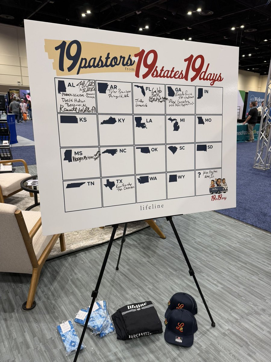 ChrisJohnsonDoz's tweet photo. If you're at #SBC26 stop by the @LifelineChild booth and help us launch our #19in19 journey. The first 3 pastors from each state receive a special gift! https://t.co/e0oqBdCKlu https://t.co/TvC1fPn0Xw
