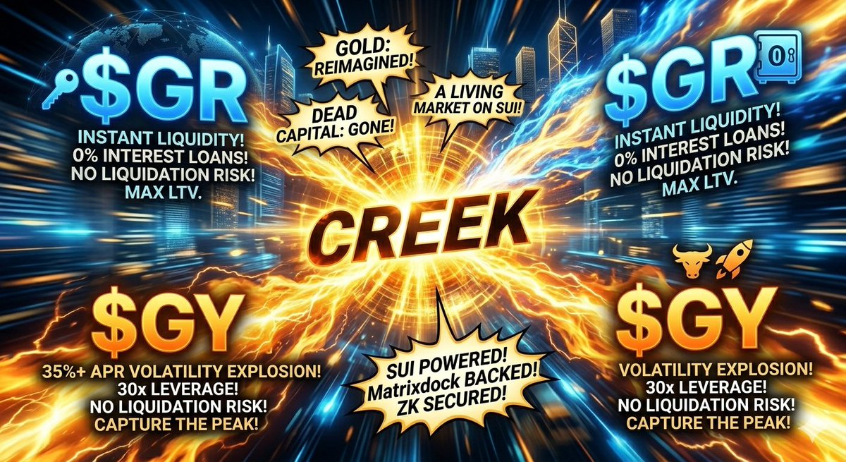 blow_et's tweet photo. For centuries, gold has been treated as static wealth an asset that just sits in storage while the markets move around it. @creekfinance completely flips this narrative by building a living gold market on @SuiNetwork. 
​By bringing 1:1 backed gold ($XAUm) https://t.co/ZH6t3eYIN3
