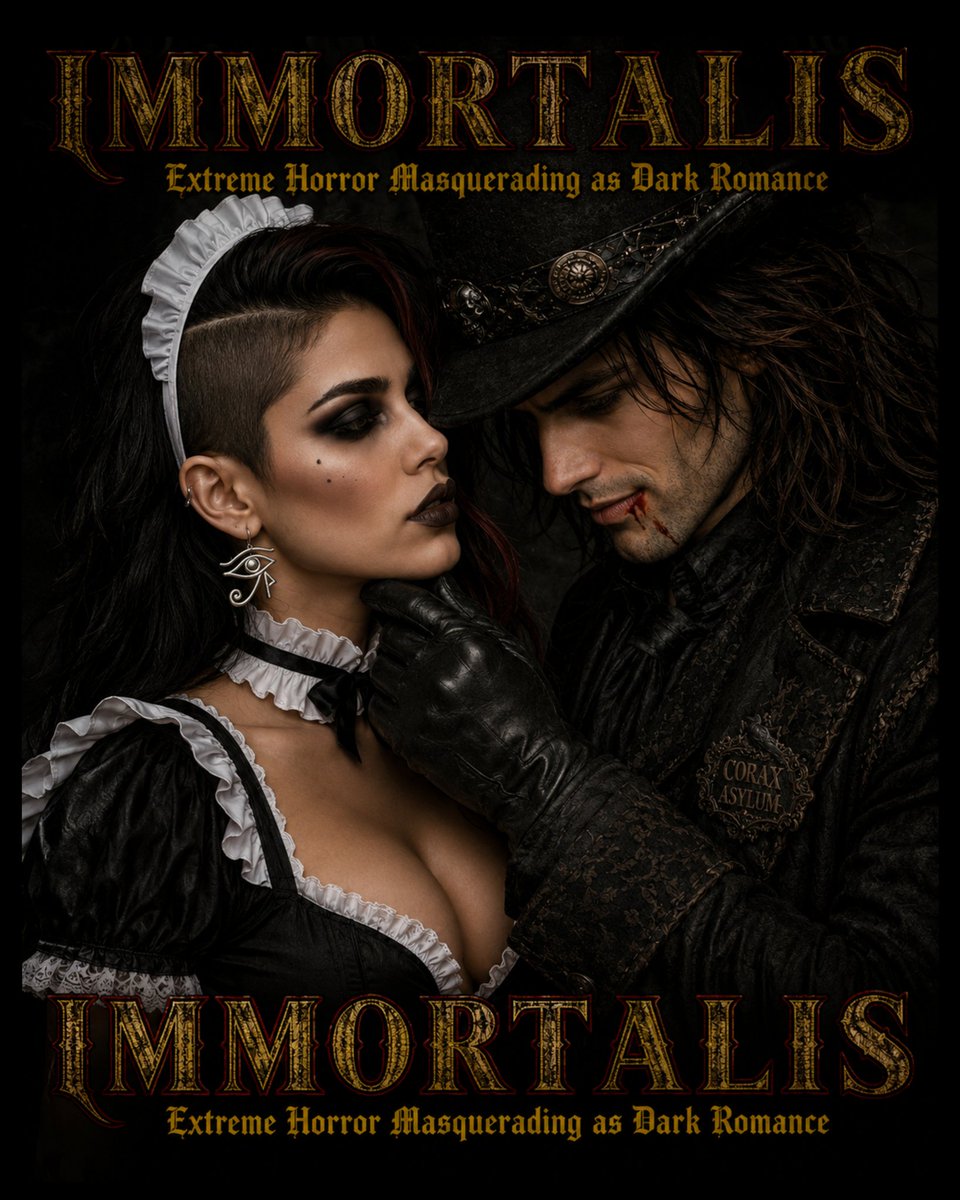 KaneEvroDB's tweet photo. IMMORTALIS by Dyerbolical

Extreme Horror Masquerading as Dark Romance.

Because "catastrophic emotional decision making" was too long for the cover. https://t.co/7FjryCQtCG
