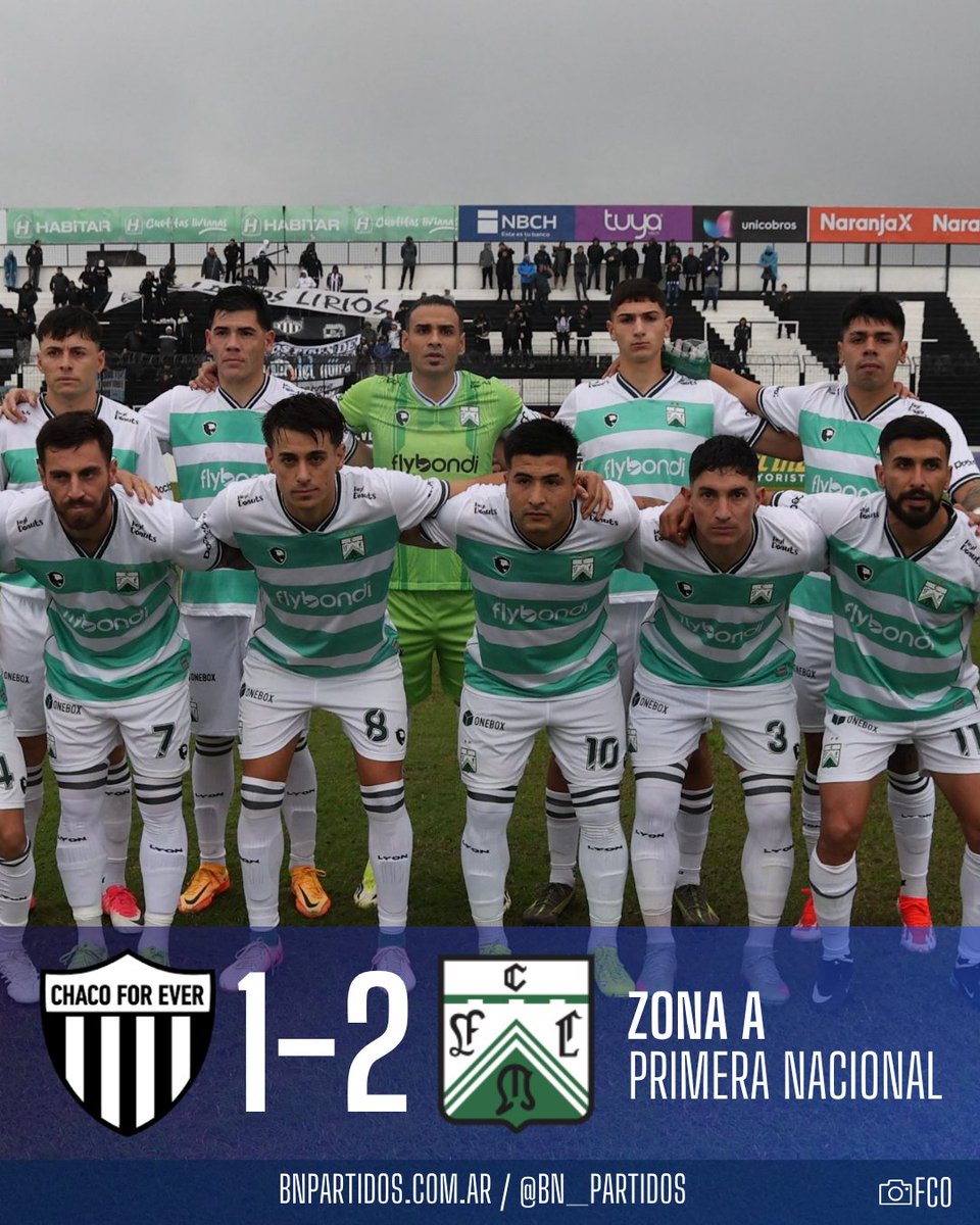 BN_Partidos's tweet photo. #PrimeraNacional ¡TRIUNFAZO VERDOLAGA! ✅

#Ferro (Hoyos y Canto) venció 2-1 a #ChacoForEver (Enríquez).

📌 6 PJ sin perder para Oeste.
📌 8 PJ sin ganar para For Ever.

#BNPartidos 📲 https://t.co/eCOqeah464
