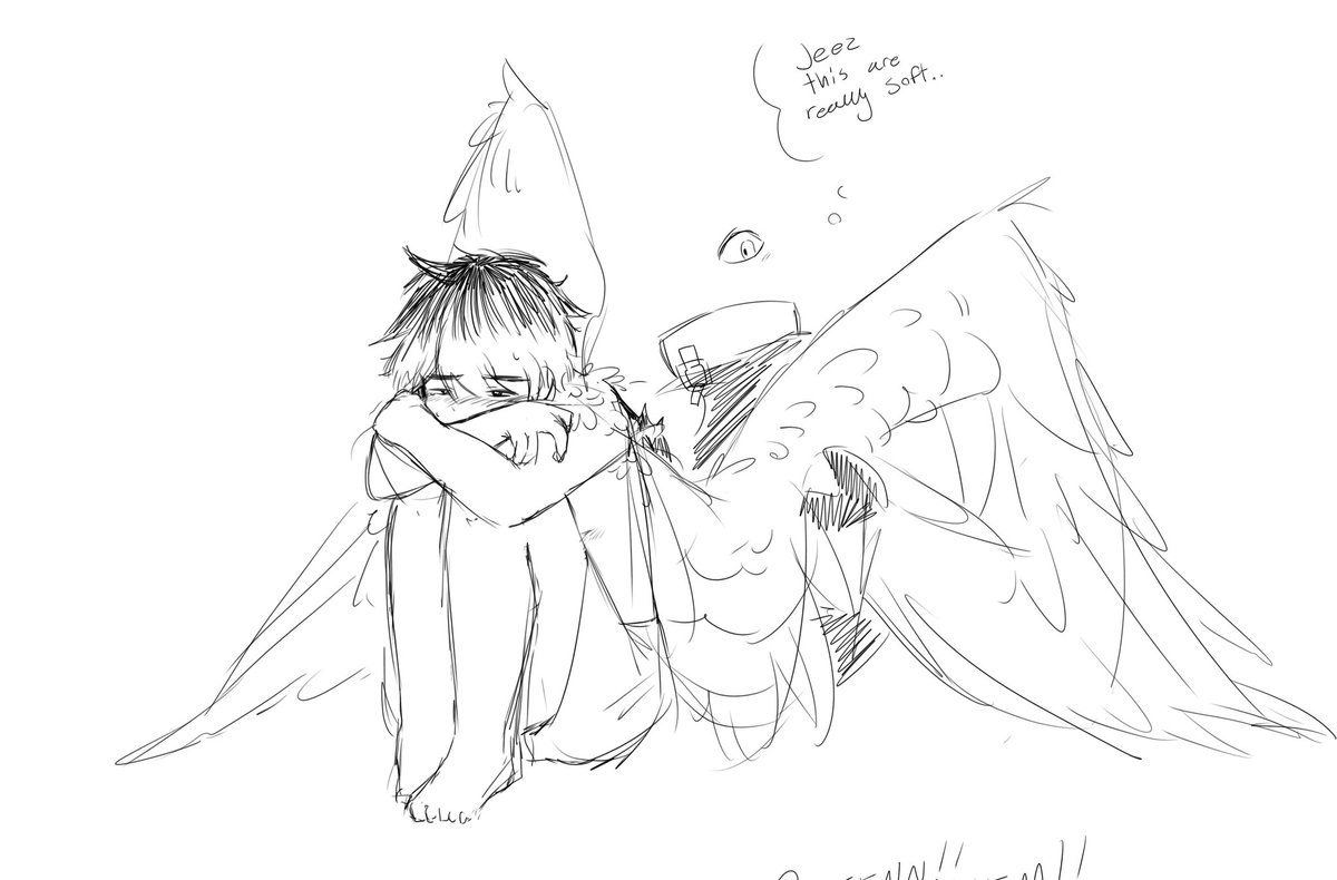 fnfmix's tweet photo. Shitty Avian Zegect sketches. Maybe ill add this to my ao3 fic.. #avianze #aregect #zegect https://t.co/HdAZc79vZo