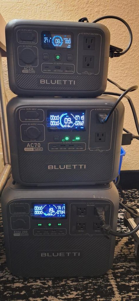 da_minister13's tweet photo. Not having power off grid is never an option. #StayReady
@bluetti_inc
#ac2a 300W/204.8WH
#ac70 1000W/768WH #elite200 2600W/2073.6WH https://t.co/lUMdv1lK6m