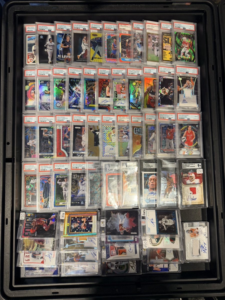 KP_Collects's tweet photo. Now this was my best ever weekend buying and selling 💪

We keep continuing to grow week by week, market it booming, cards are up 📈, and new relationships are made every show!!

So thankful that I can do this and enjoy it so greatly. 

Was also very nice to meet Tyler (@KingsCardsLive) as well!! Did get a solid deal done as well on some nice cards.