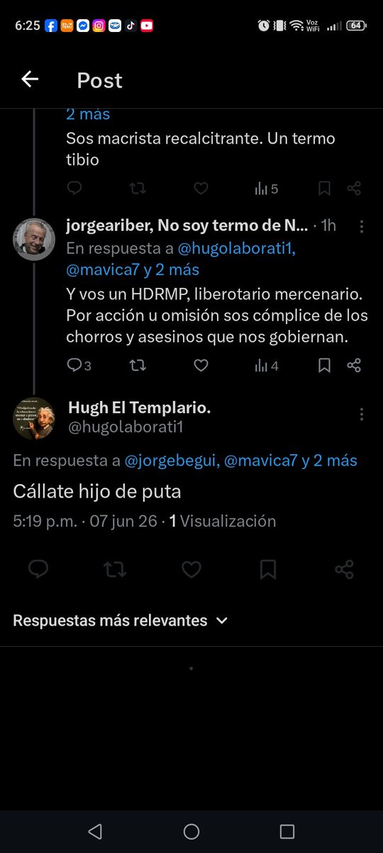jorgebegui's tweet photo. Me encantan los trolllos liberotarios, que se escapan, putean y te bloquean. 
Así son todos los mercenarios. https://t.co/BVOcbZiBSh