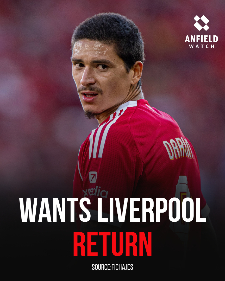 AnfieldWatch's tweet photo. According to a source in Spain, Darwin Nunez WANTS to return to Liverpool this summer 😳 https://t.co/kmu7u1IJay