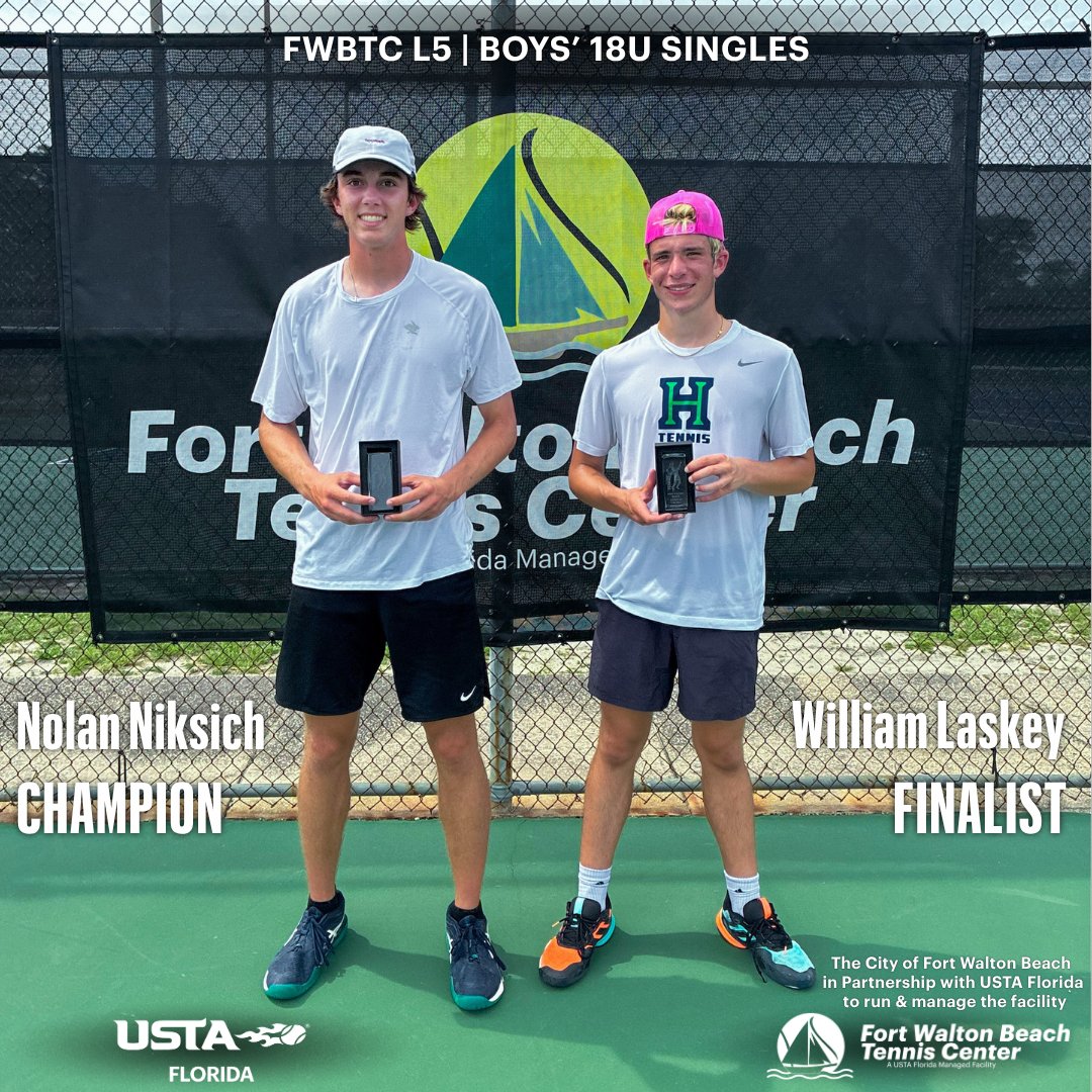 fwbtennisctr's tweet photo. Championship Sunday vibes🔥🎾
Congrats to our 18u champion and finalist at our L5 Jr. tournament!
Amazing tennis, sportsmanship, and determination made this weekend unforgettable.

Thank you to all players, coaches, and parents for your patience through all the rain delays.🙌👏 https://t.co/E9gJ09v6dB
