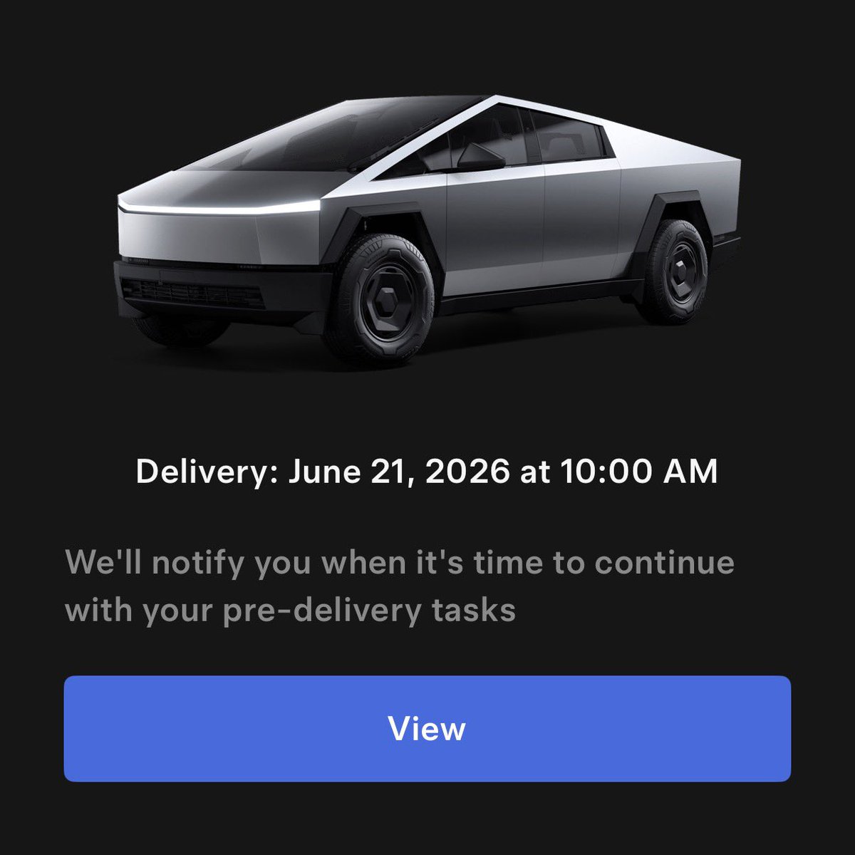 Tesla_Odyssey's tweet photo. OMFGGGGG!!! It’s happening!!! My $60K AWD CT is here!!!! https://t.co/9PEYb1QBpa