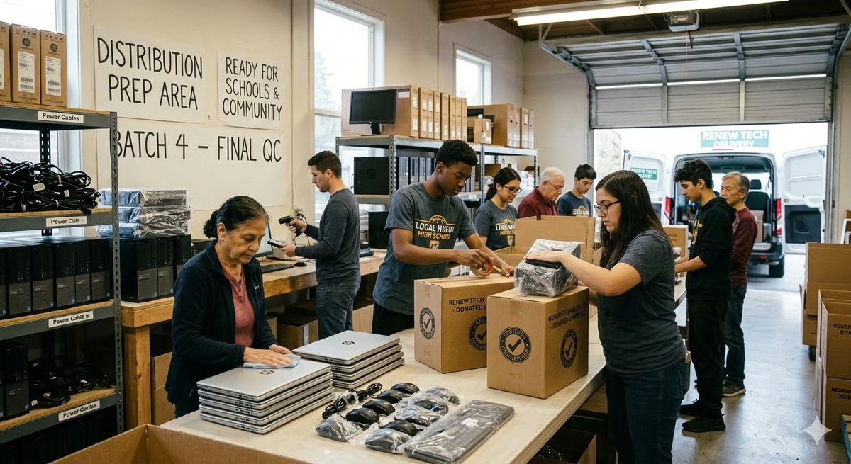 litempowerspt's tweet photo. Computer donations extend the life of technology while helping learners gain valuable digital skills. Refurbished devices can provide years of educational and professional opportunities for those who need them most.
#digitaleducation #DigitalInclusion #LITEmpowerment https://t.co/s64XkkKX2j