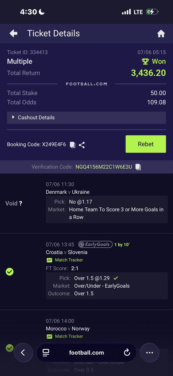 downforfun30's tweet photo. @Oluwaseun0905 Thank you boss 🙏🙏 me I don cashout… I don get small stake power for your tomorrow games https://t.co/mcixXA7FDM