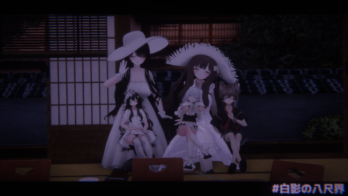 tsugaru_vrc's tweet photo. 昨晩は #白影の八尺界 第2回プレオープン！
祠を壊してくれた良い子の人間さんたち、ありがとうね💕
昨日もお友達の八尺様と一緒に皆をおもてなししたよ👻
お肉を焼きながら楽しいひとときを過ごせてとっても幸せ…🫶
皆も楽しんでくれたかな？

また新鮮なお肉を用意して待ってるからね…♡
ぽぽ…♡ https://t.co/UhJZZeFUZX
