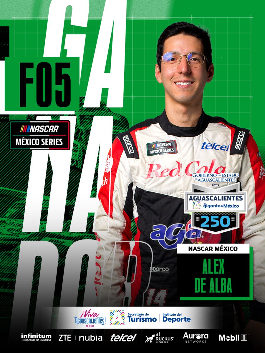 NASCARMex's tweet photo. Termina una emocionante "Aguascalientes  El Gigante De México 250" y @aam1497 es el vencedor🏁

#NASCAR #NASCARMéxico #NASCARMx #NASCARAgs #ElGiganteDeMéxico250 https://t.co/HExZDCwUR8