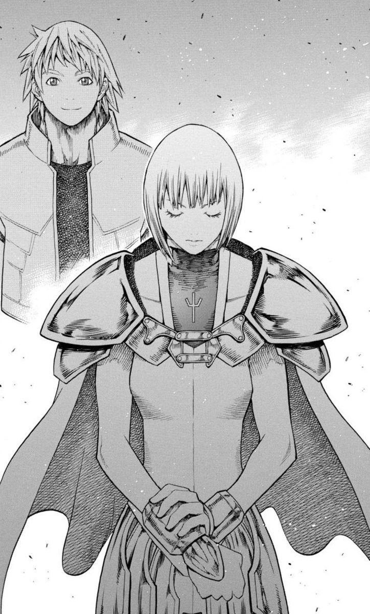 DarthStrangee's tweet photo. I’d be grinning too Raki 😂☠️ #claymore https://t.co/voLgJpQR6e
