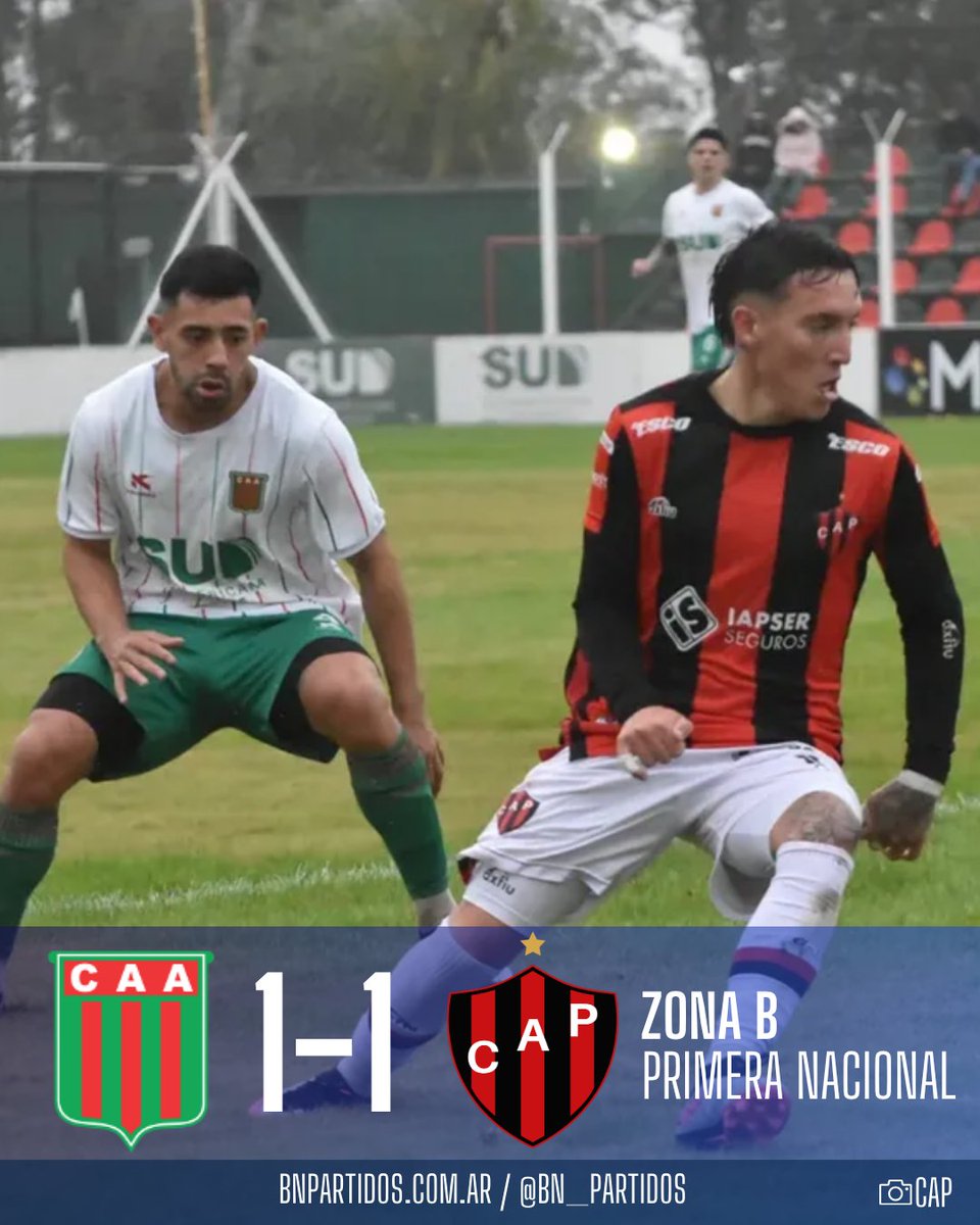 BN_Partidos's tweet photo. #PrimeraNacional ¡A MANO EN CASARES! 🤝🏻

#Agropecuario y #Patronato empataron 1-1.

📌 5 PJ sin triunfos para el Sojero.
📌 3 PJ sin ganar para el Rojinegro.

#BNPartidos 📲 https://t.co/tV6NQLp3Fq