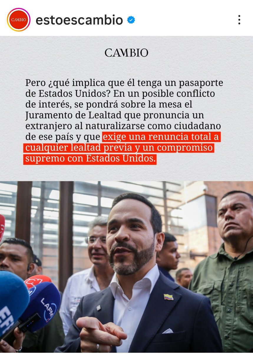 ISAZULETA's tweet photo. Esto es supremamente grave e importante para 🇨🇴Colombia, el candidato Abelardo de la Espriella debe contestar esta pregunta ¿Va a renunciar a la nacionalidad gringa? En un asunto de interés Nacional, nuestra soberania está en riesgo. De no renunciar no puede ser presidente del país.