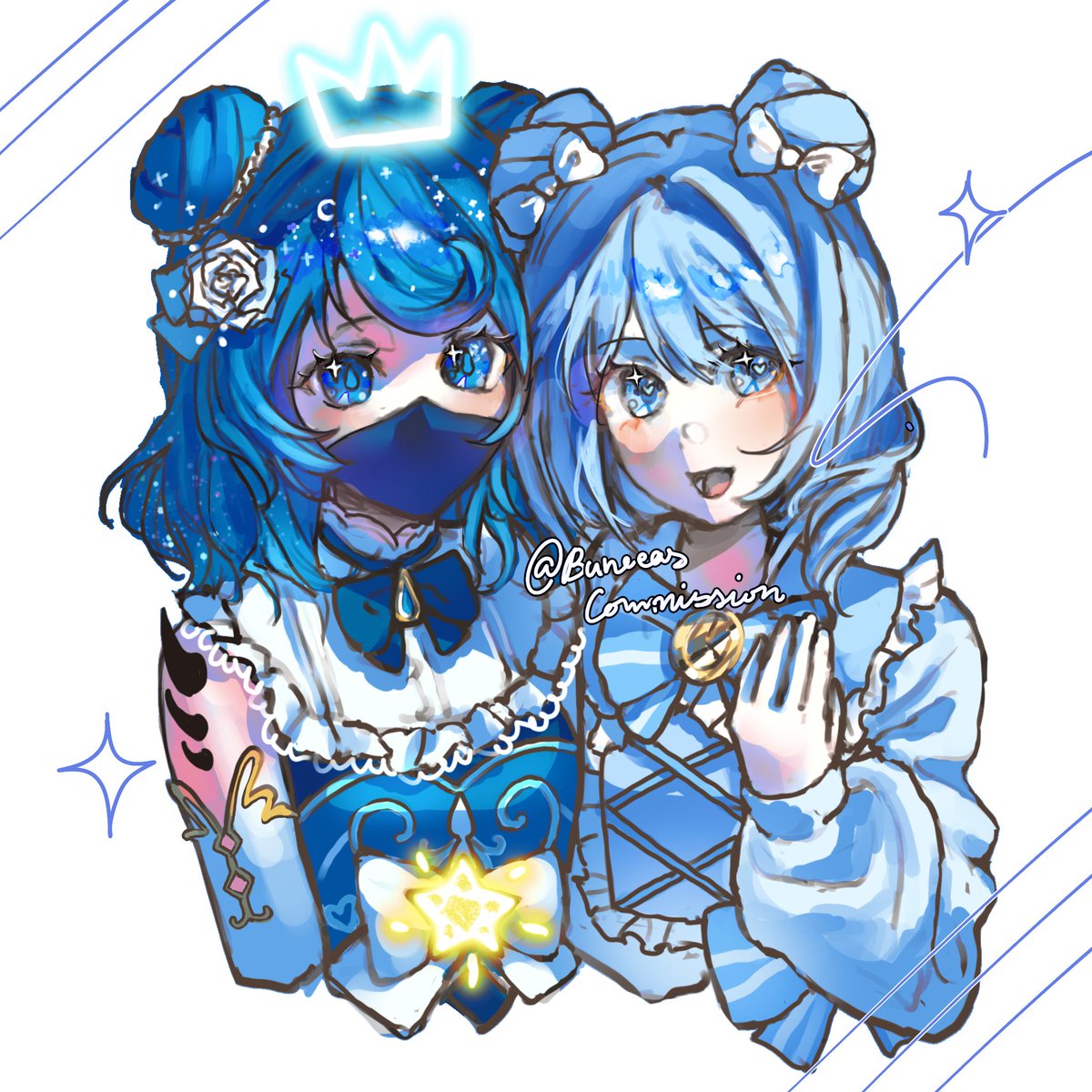 buneeas's tweet photo. Bust sketch for @UFOkiyo !! 💙🩵 https://t.co/GkxrpOK8KU