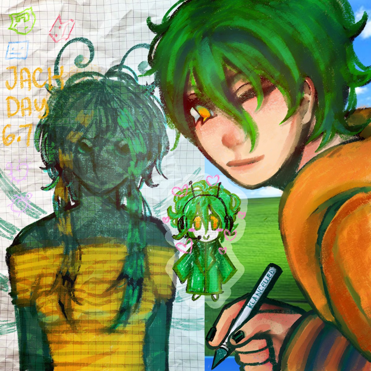klancelled's tweet photo. jackattack showing you his ocs be nice.... it's also hus birthday

#jackattackfanart #ccrewweek https://t.co/gcCkqpKAYE