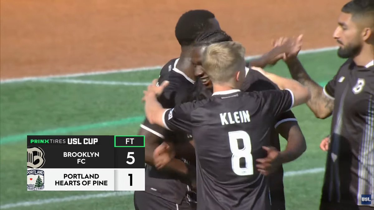 DerSchattenwolf's tweet photo. FT at #BKNvPOR. 5-1
This was our "'25 USL Cup RIFC but make it worse" moment of 2026.
JT also took inspiration from '25 and got himself a 2nd red card after a silly hot head foul.
Our chance for a wild card ticket is now smaller than Liechtenstein.
#PrinxTiresUSLCup #UTFH https://t.co/7fjH0apFJx