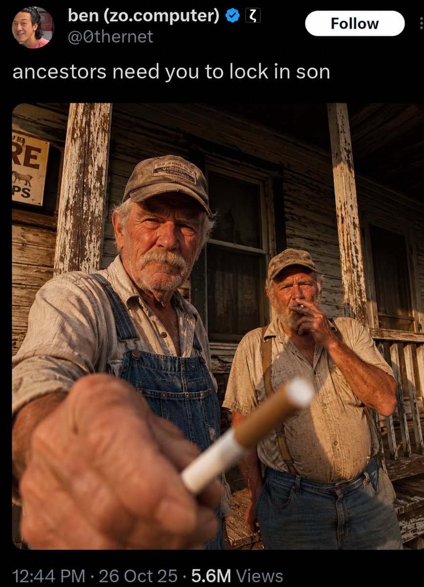 spacewilbarger's tweet photo. Recreated this with two old southern men. https://t.co/Tlsf4VjKOR