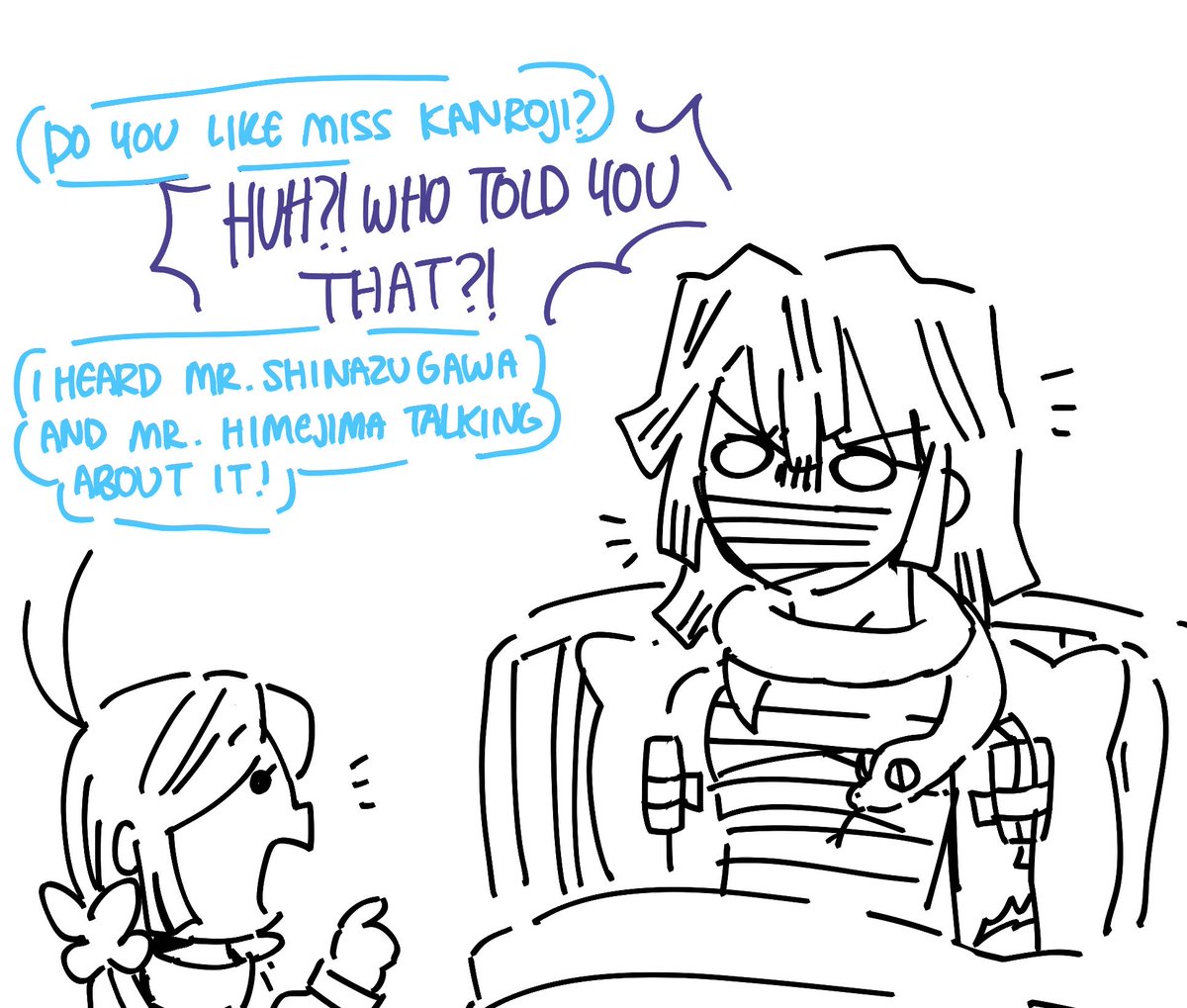 muidoroid's tweet photo. hc that the caterpillar trio is very talkative and gossipy https://t.co/uSrw1956n4
