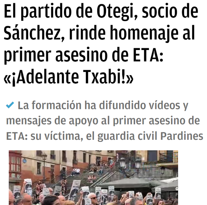 CCivicaCatalana's tweet photo. #TalDiaComohoy hace 58 años ETA asesinó por 1ª vez
Mató a un chico gallego de 25 años, José Pardines
Acababa de entrar en la G.Civil y ayudaba a regular el tráfico en Guipúzcoa
España es el único país de Europa donde el gobierno tiene de socios a quienes homenajean a asesinos. https://t.co/38e9Ju16iG