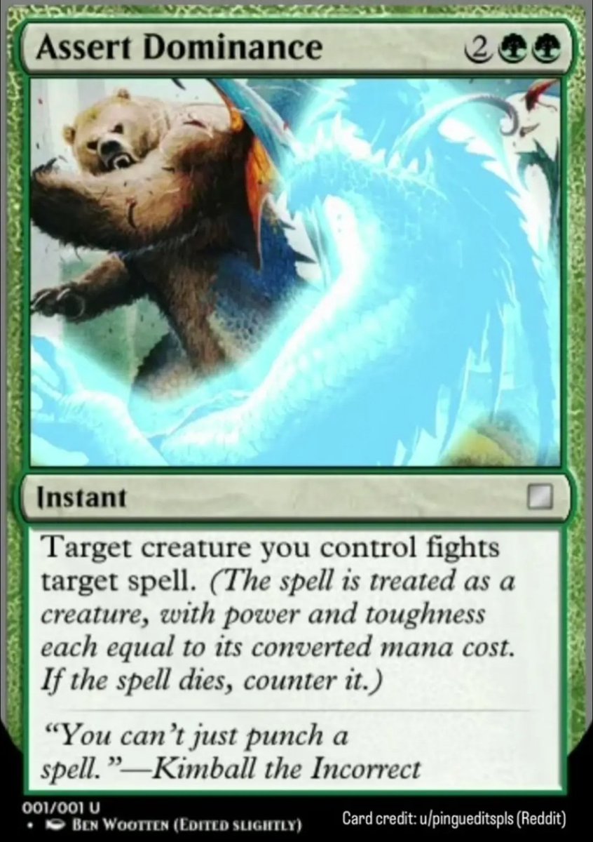 BDEgameowners's tweet photo. Green counterspell https://t.co/wCfETEE8na