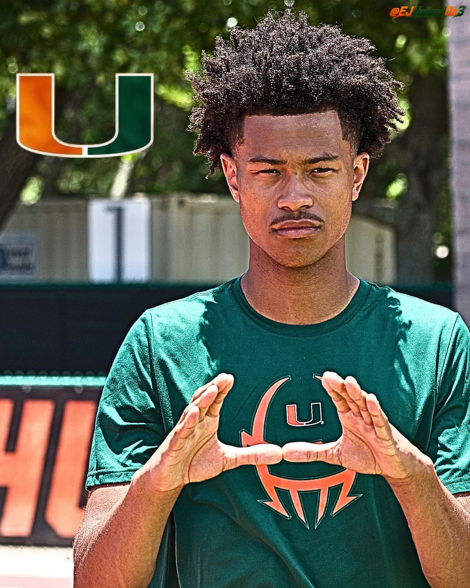 EJHollandOn3's tweet photo. “I feel like Miami is the right place because it embodies who I am" 

Top 100 QB Israel Abrams (@israelabramsqb7) goes in-depth on his weekend official visit, why he's so locked in with the Hurricanes and more #GoCanes. https://t.co/pSPFrNF93s https://t.co/1vtTZkWrrc