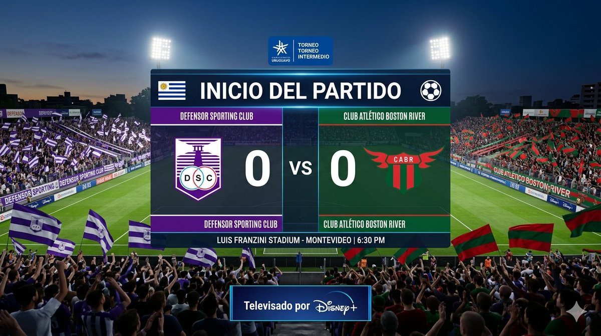 JuanPTeixeiraCM's tweet photo. Torneo Intermedio ⚽️🇺🇾 | Fecha 4️⃣

Inicio del partido en el Luis Franzini 

🟣🟣 Defensor Sporting 
🔴🟢 Boston River 

#TorneoIntermedio #DefensorSporting #Defensor #BostonRiver #Boston #DefensorBoston https://t.co/eGPqgNByjR