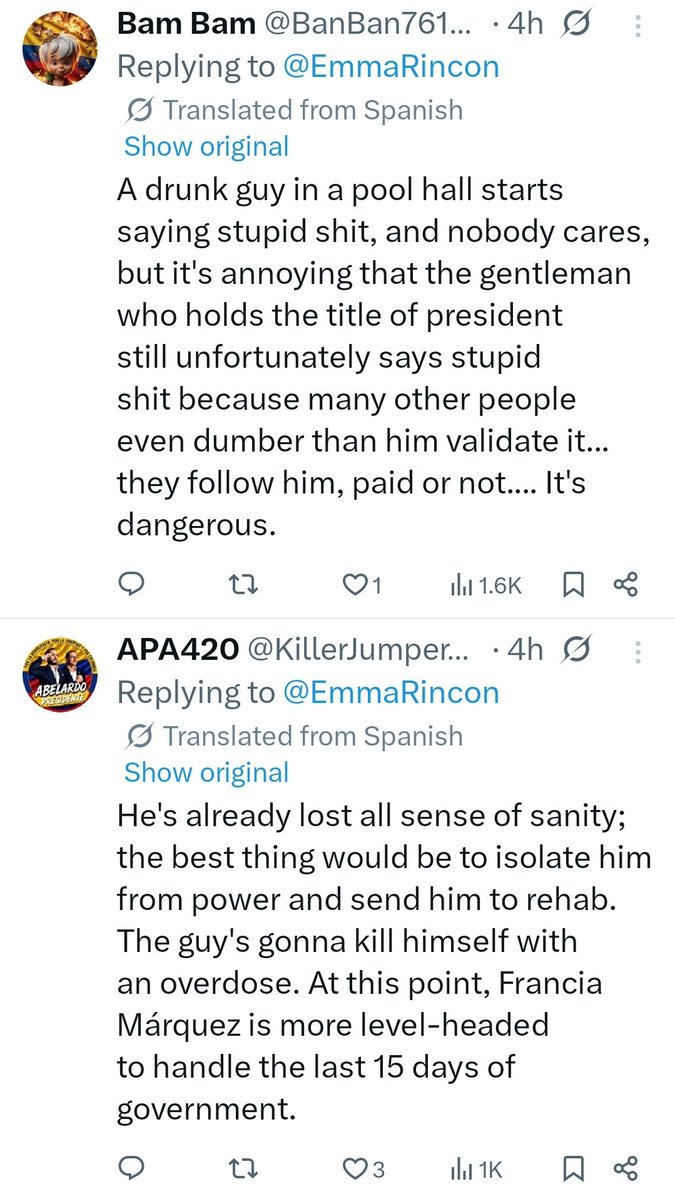 vonderwolf's tweet photo. @Bl00dOld I did some digging around. Looks like people from Columbia think he's a drug addict 🤣 https://t.co/TFZHXAoFIc
