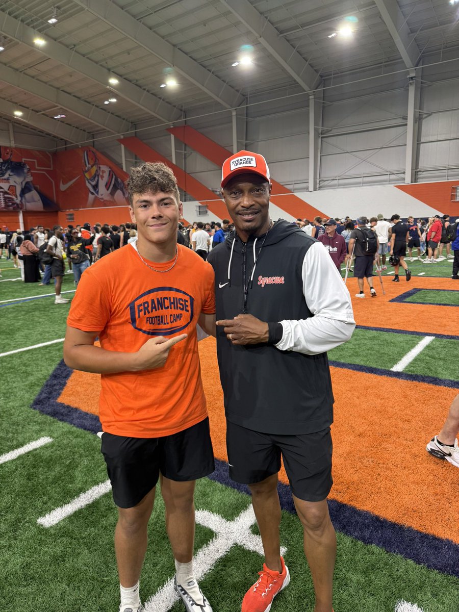 brady_threet's tweet photo. Had a great day working and overall just learning more about the game of football today at @CuseFootball recruitment camp.
@FranBrownCuse @WRCoachmj @CoachNixon_Cuse @MiffFootball @CoachBotts57 https://t.co/kRIosHAnWm
