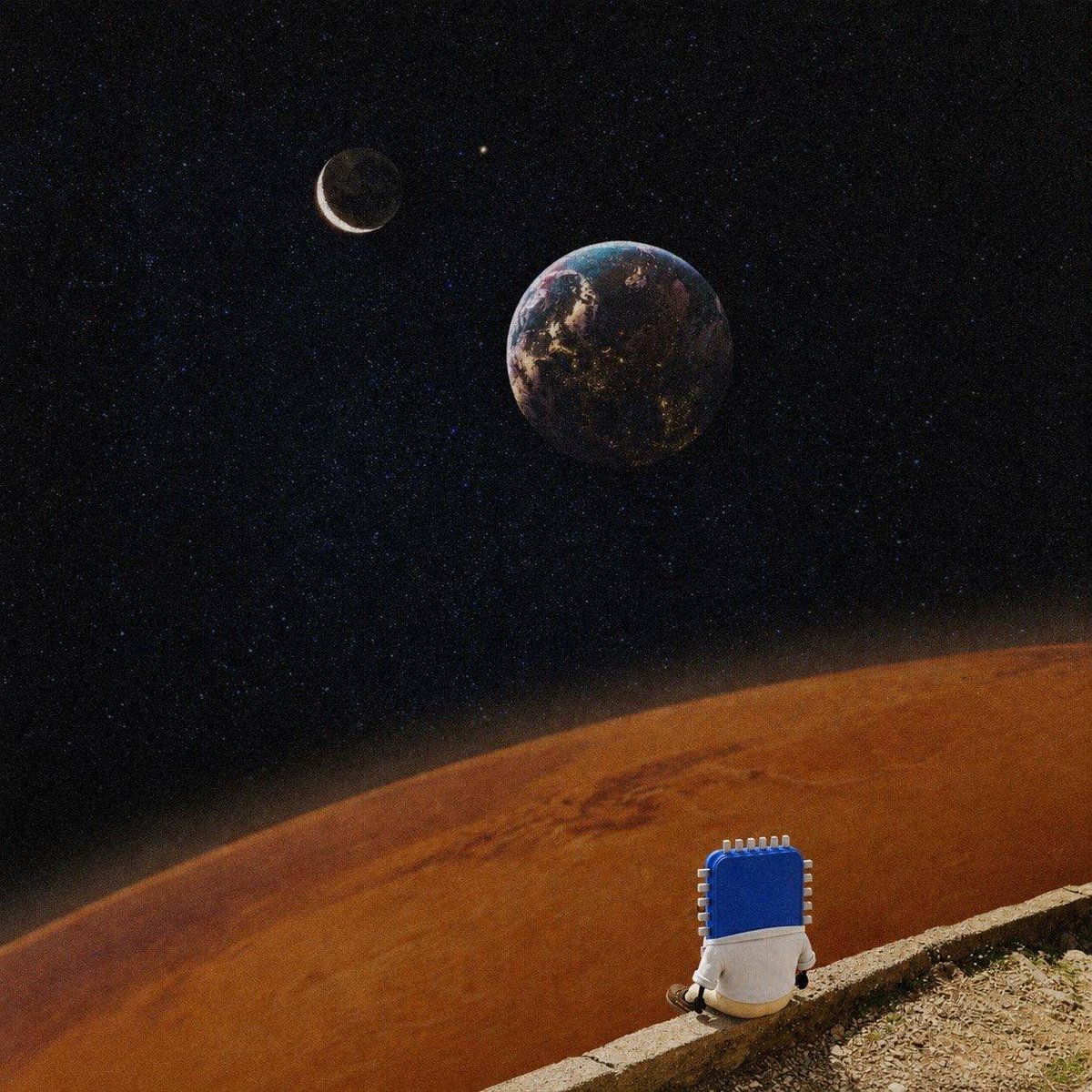 BluechipsAI's tweet photo. Do you ever sit at the edge of Fort Elon in Mars and stare back home? https://t.co/6Cv1UwtpP0