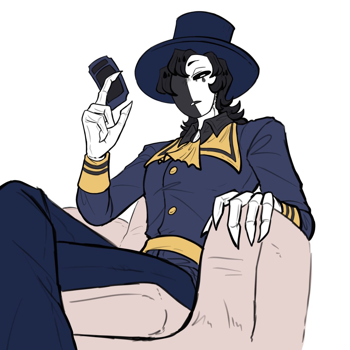 snowyrey's tweet photo. i dont draw him enough- this is, what, my second time drawing him? idk

#thefreakcircus #tickettaker https://t.co/5MLtDUaEwz